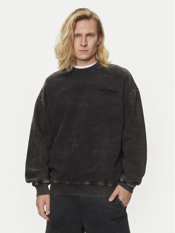 Just Cavalli Just Cavalli Суитшърт 76OAIE03 Сив Regular Fit