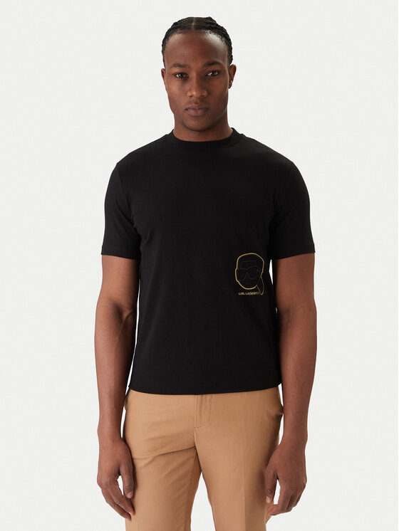 KARL LAGERFELD KARL LAGERFELD Póló 755035 561235 Fekete Regular Fit
