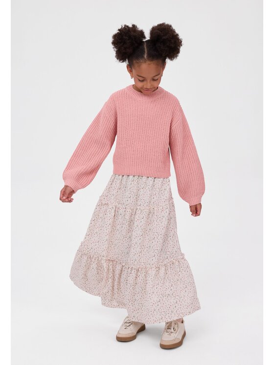 minoti minoti Sweter 32KNIT165 Różowy Oversize