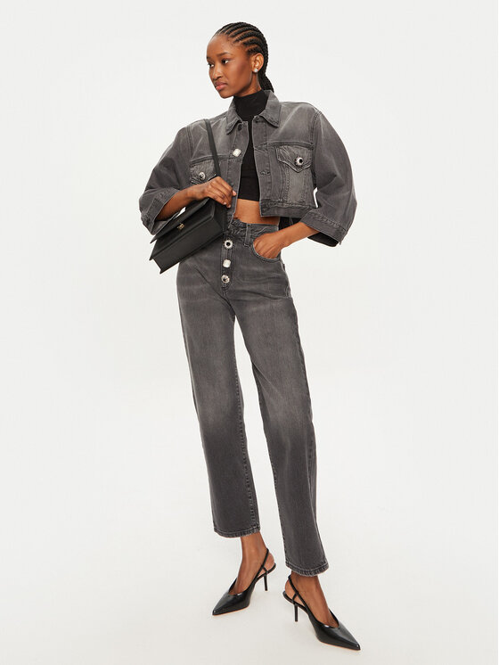 ViCOLO ViCOLO Джинсова куртка DS0055 Сірий Regular Fit
