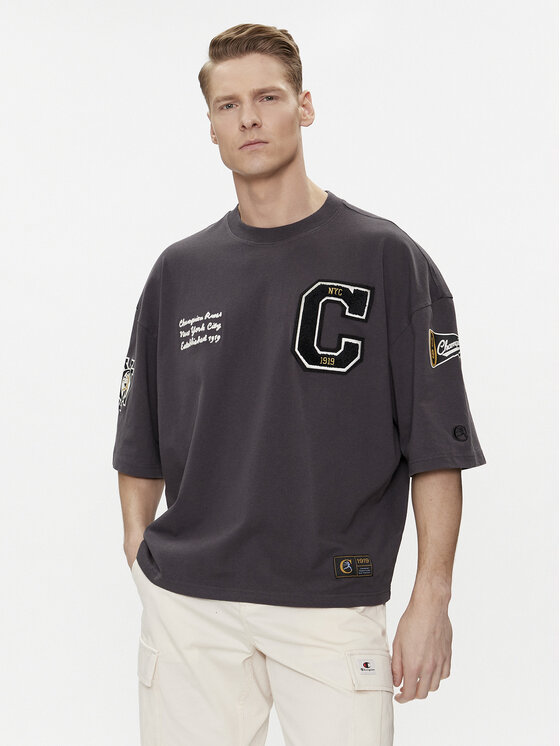 Champion Tricou 220004 Gri Boxy Fit
