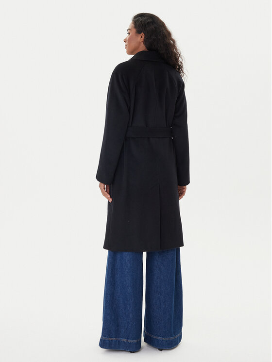 LAUREN RALPH LAUREN LAUREN RALPH LAUREN Vlnený kabát 297P04140001 Čierna Regular Fit