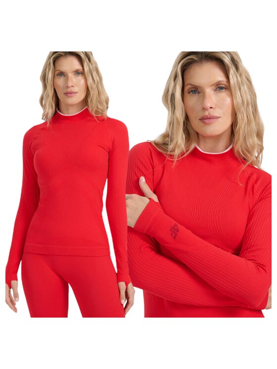 4F 4F Intimo termico pezzo sopra 4FWAW25USEAF205-62S Rosso