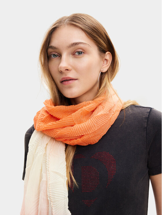 Desigual Desigual Szal 24SAWA30 Pomarańczowy