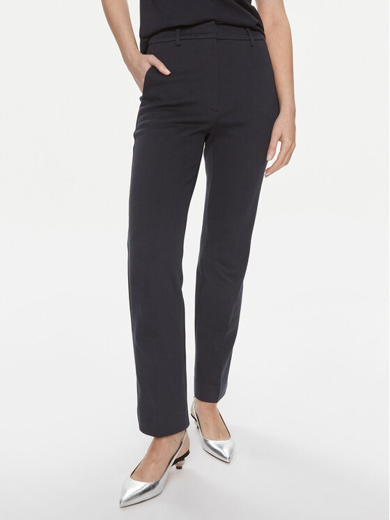 Weekend Max Mara Weekend Max Mara Pantaloni di tessuto Basco 2415781051 Blu scuro Regular Fit
