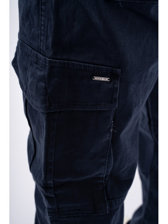 Marcus Marcus Pantaloni di tessuto Jeremy Cargo Blu Regular Fit