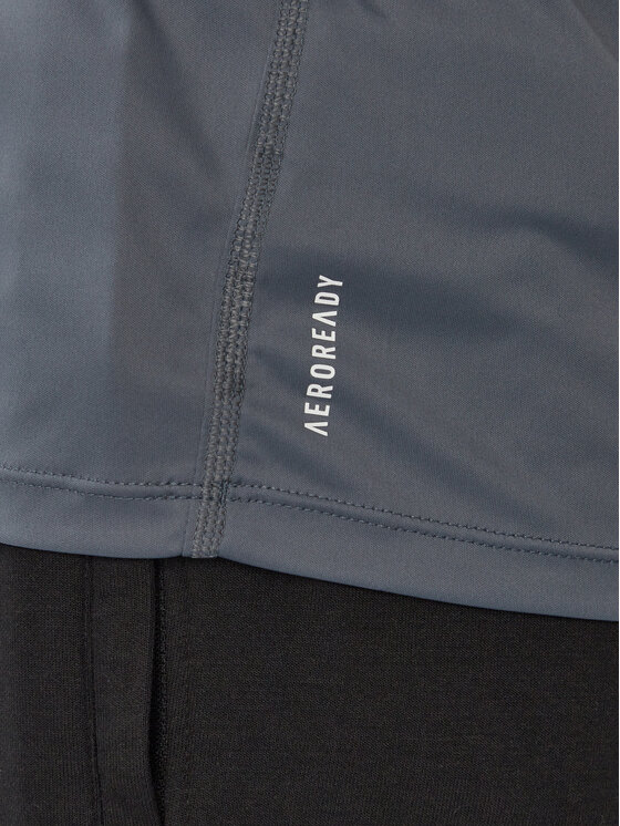 adidas adidas Тениска от техническо трико Adizero Essentials Running KT4840 Сив Slim Fit