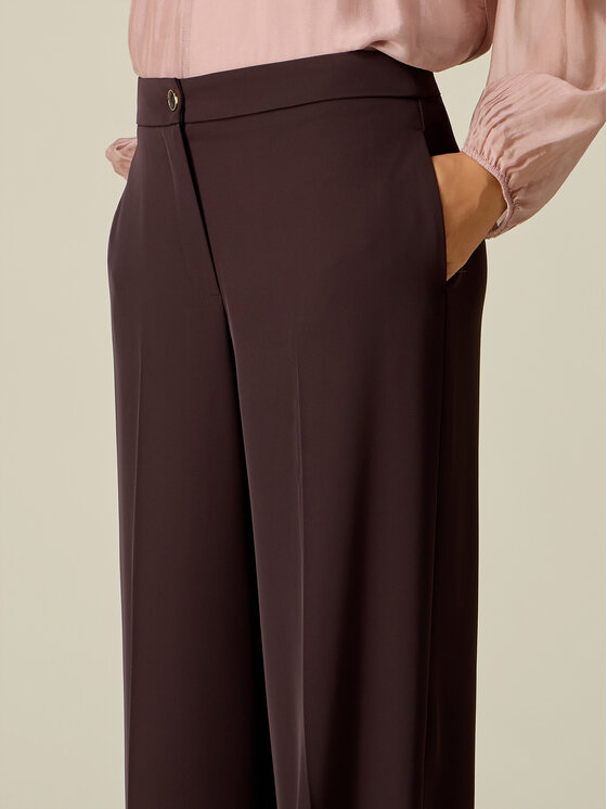 Oltre Oltre Pantaloni di tessuto P05NR009643N022 Marrone Baggy Fit