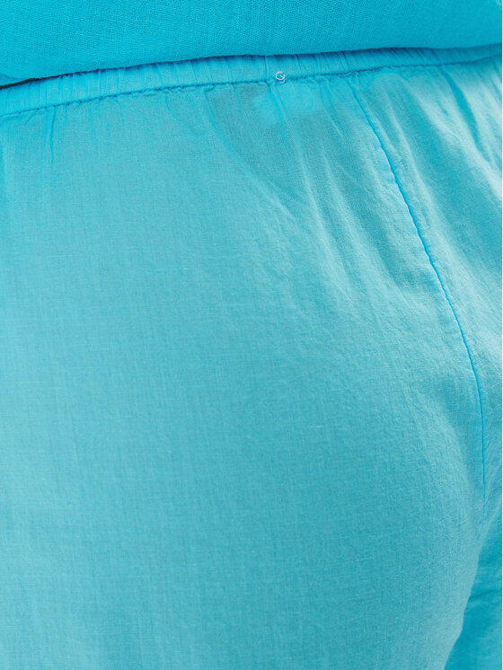 Seafolly Seafolly Spodnie materiałowe 55155-PA Turkusowy Relaxed Fit