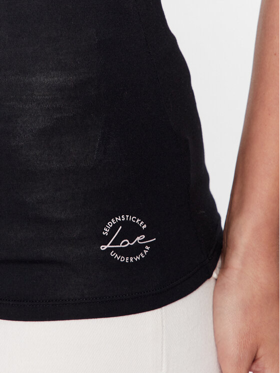 Seidensticker Seidensticker Top Soft Line Lace Camisole Nero Straight Fit