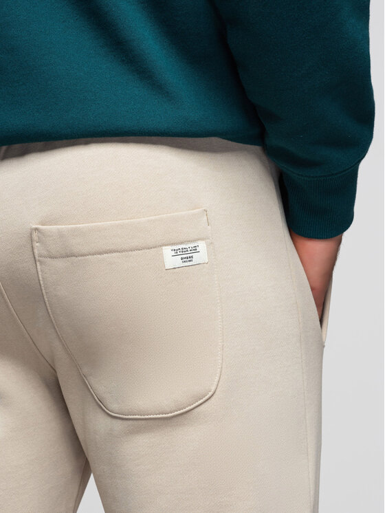Ombre Ombre Spodnie dresowe OM-PABS-0304 Szary jasny Slim Fit