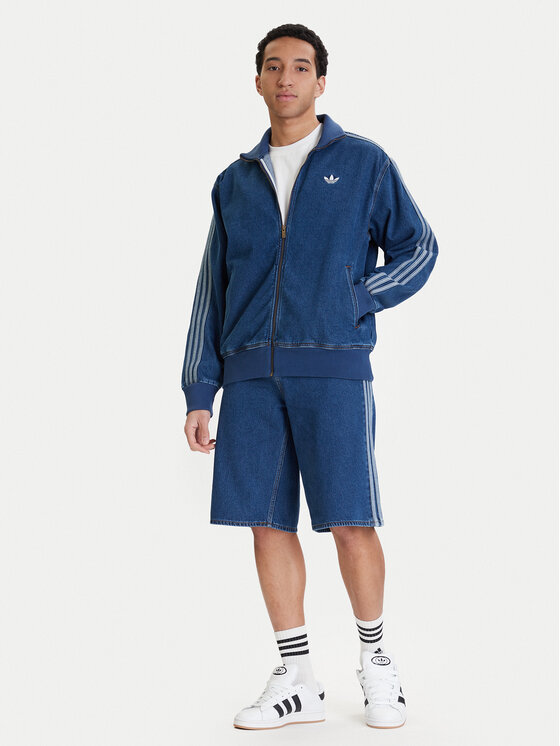 adidas adidas Bluza adicolor Denim Firebird KD1517 Niebieski Loose Fit