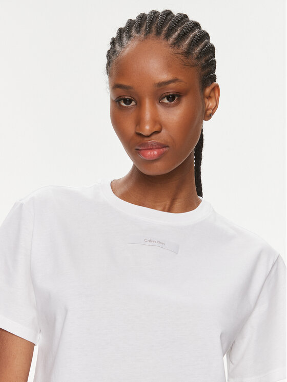 Calvin Klein Calvin Klein T-särk Micro Logo K20K206629 Valge Regular Fit