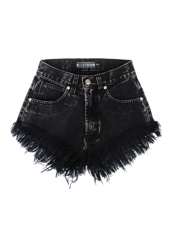 MissDenim MissDenim Szorty jeansowe High Waist Szary Regular Fit