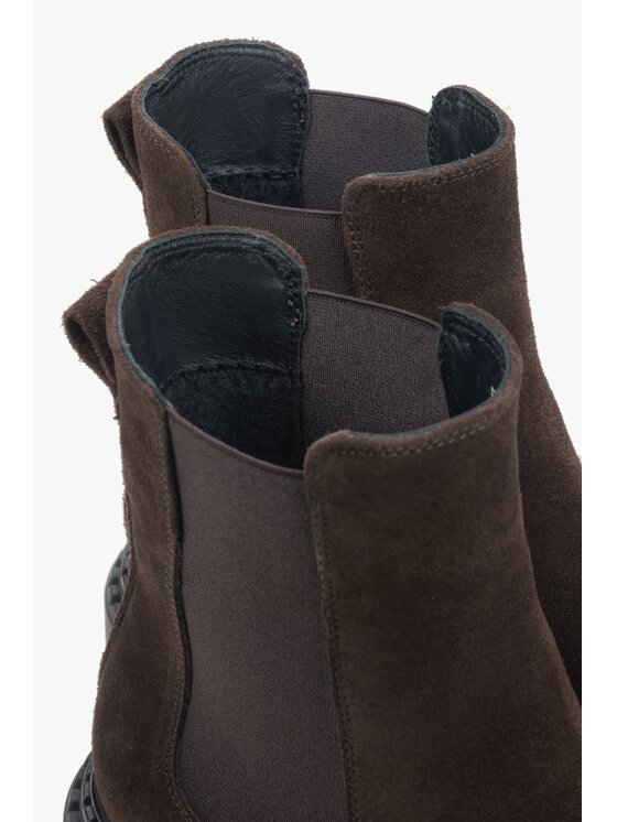 Estro Estro Μποτάκια με λάστιχο ER00118128 Καφέ