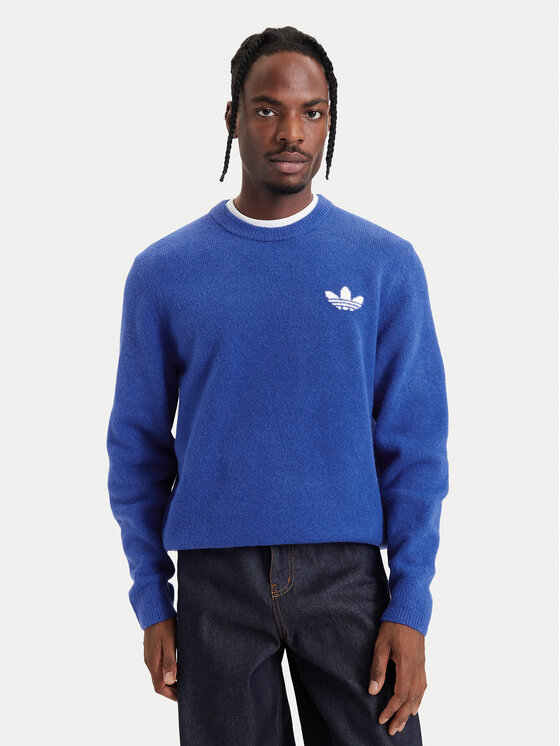 adidas Пуловер Trefoil Essentials Fully Knit Sweatshirt KS4890 Син Regular Fit