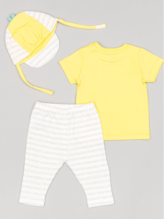 Zippy Zippy Komplet t-shirt i legginsy ZNBAP0602 23006 Żółty Regular Fit