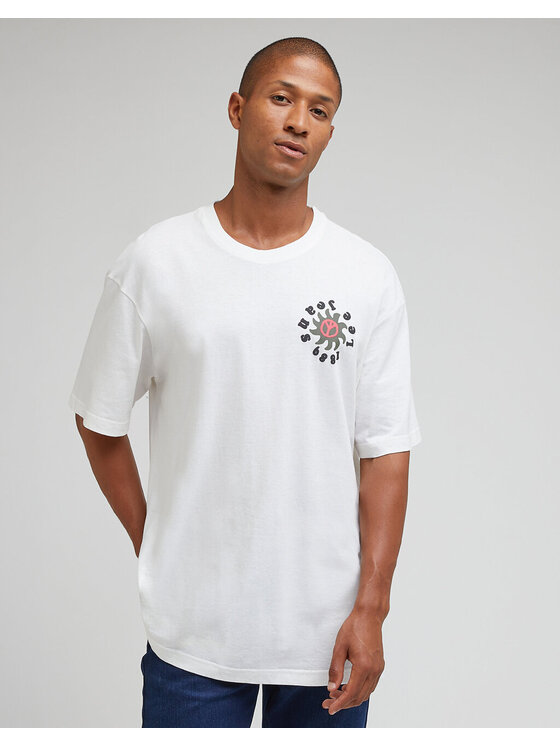Lee Lee T-shirt LOOSE TEE Bianco Regular Fit