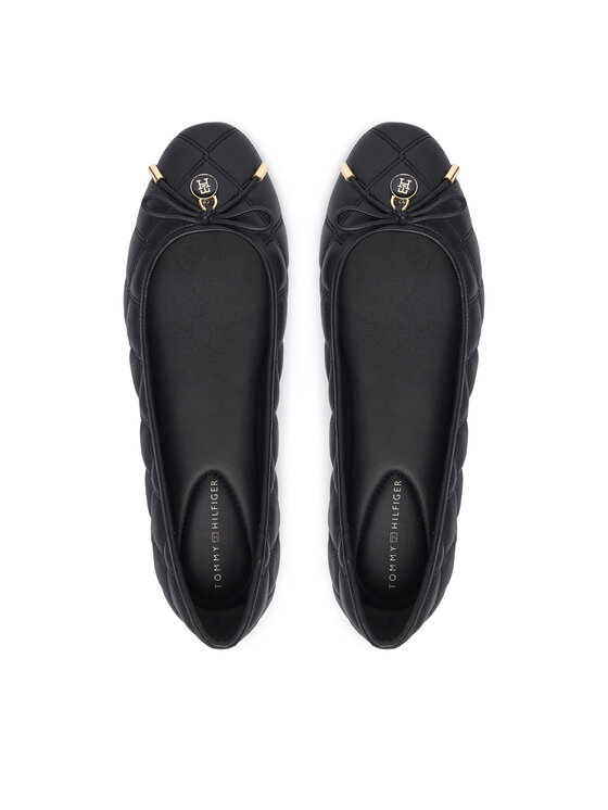 Tommy Hilfiger Tommy Hilfiger Μπαλαρίνες Charm Quilted Ballerina FW0FW09503 Μαύρο