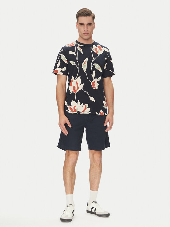 Jack & Jones Jack & Jones Tričko Palermo 12279351 Tmavomodrá Regular Fit