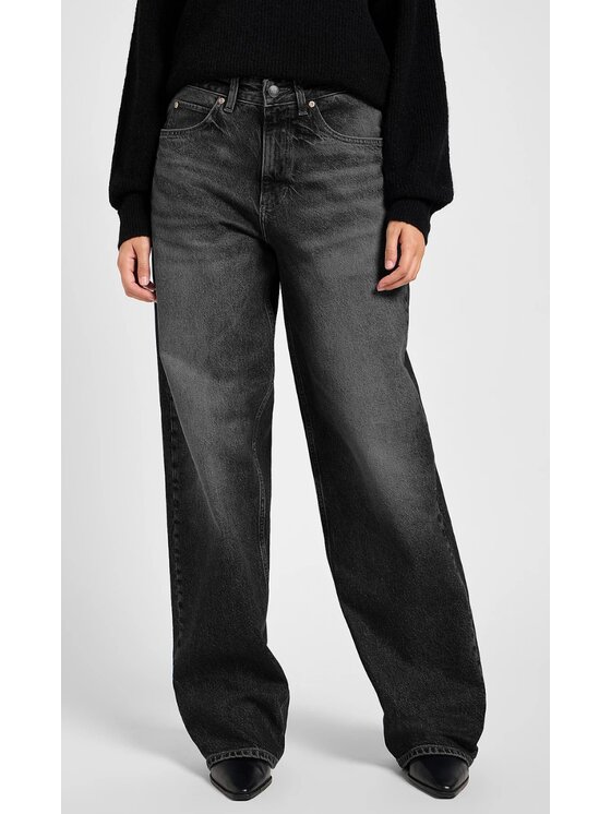 Lee Lee Jeansy Rider Loose Czarny Loose Fit
