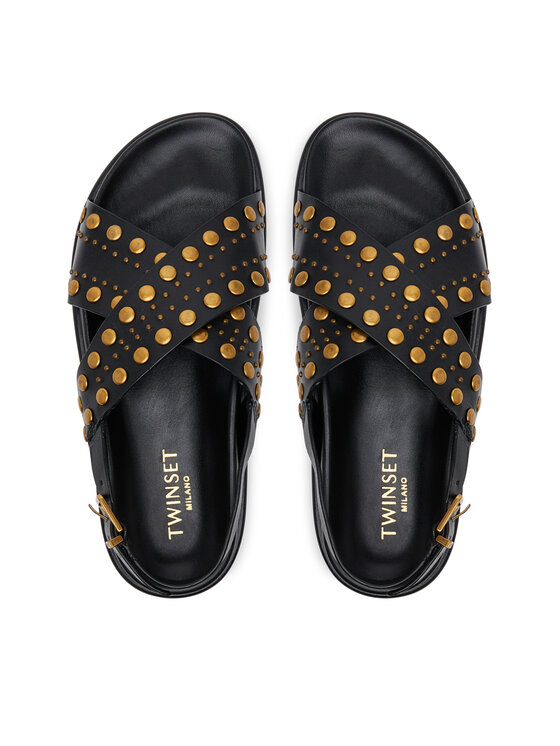 TWINSET TWINSET Sandály 251TGT070 Černá