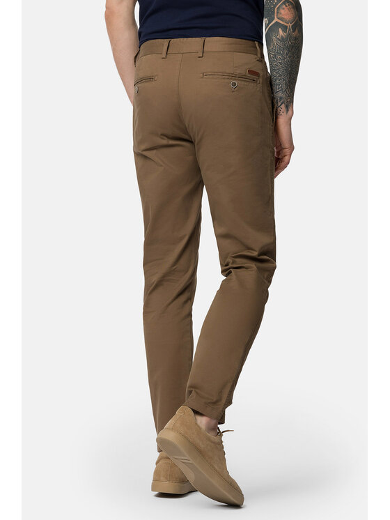 Lancerto Lancerto Spodnie materiałowe Nelson SP082123000010 Beżowy Slim Fit