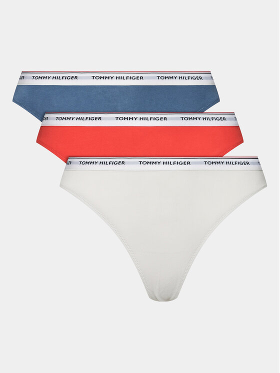 Tommy Hilfiger Tommy Hilfiger Komplet 3 par stringów UW0UW04894 Kolorowy