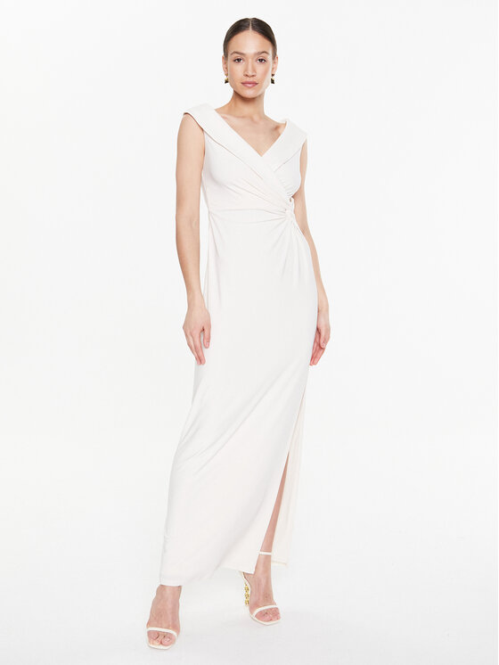 LAUREN RALPH LAUREN Lauren Ralph Lauren Sukienka wieczorowa 253863940001 Écru Slim Fit