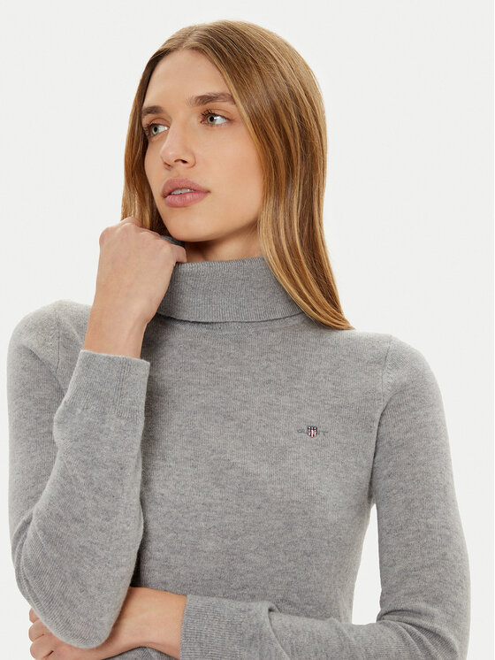 Gant Gant Rollkragenpullover 4805263 Grau Regular Fit
