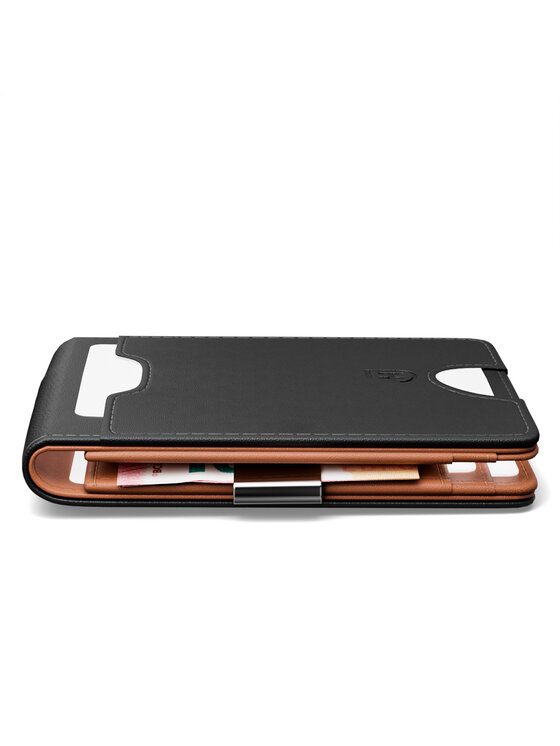 James Hawk James Hawk Mały Portfel Męski Męski skórzany portfel slim z RFID Czarny