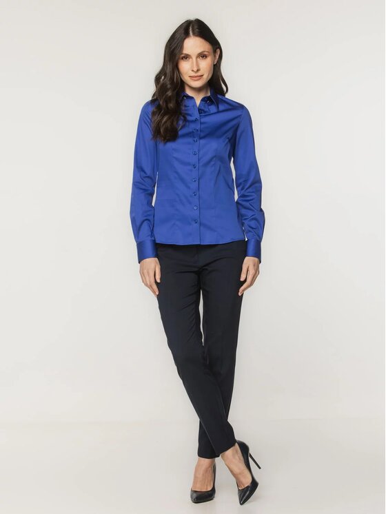 Willsoor Willsoor Koszula 61502 Niebieski Slim Fit