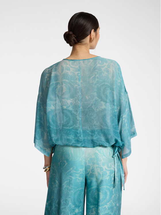 Elena Mirò Elena Mirò Bluzka 2220E200342N001 Turkusowy Regular Fit