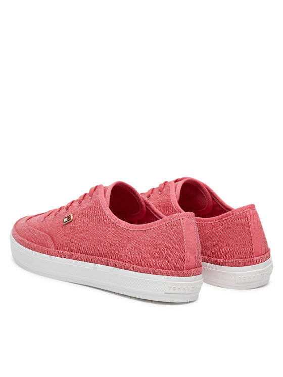 Tommy Hilfiger Tommy Hilfiger Sportcipők Washed Canvas Vulc Sneaker FW0FW08894 Rózsaszín