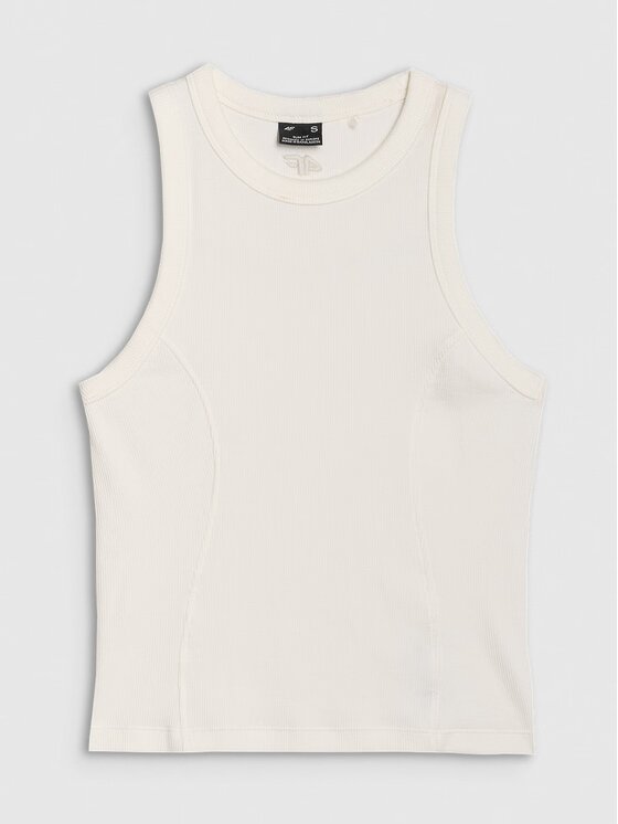 4F 4F Top 4FWSS25TSLEF119-11S Biały Slim Fit