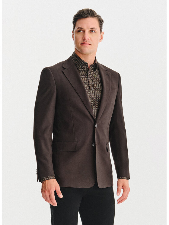 Pako Lorente Pako Lorente Marynarka P25WF-3X-028 Brązowy Slim Fit