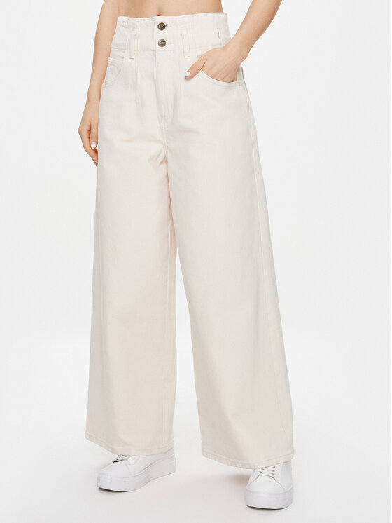 Lee Lee Traperice 112341379 Écru Straight Leg