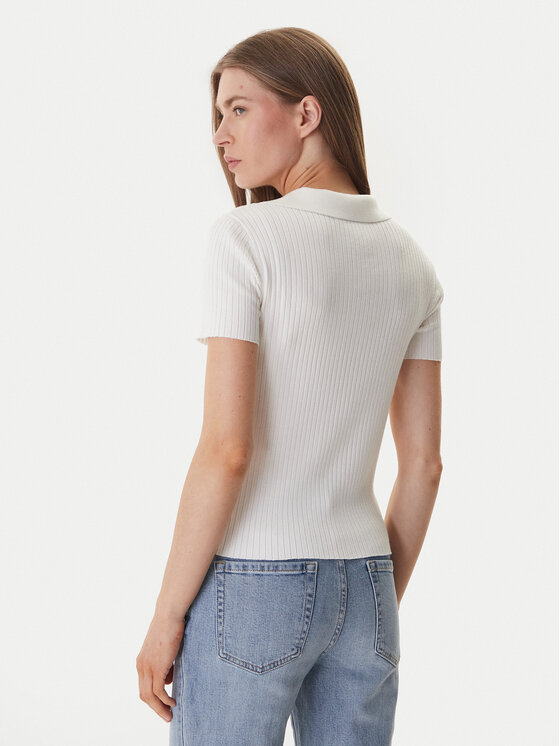 DKNY DKNY Polokošile DJ6R0236 Écru Regular Fit
