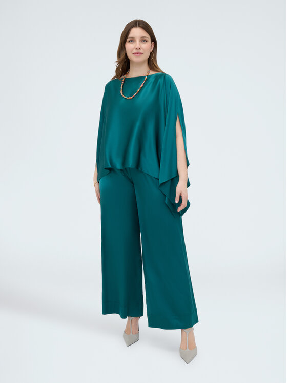 Fiorella Rubino Fiorella Rubino Spodnie materiałowe P092L002354N015 Zielony Over Fit