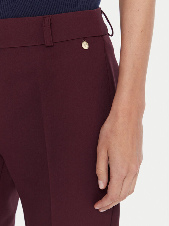 Maryley Maryley Dámské kalhoty 25IB52Z/M17/43BU Bordó Regular Fit