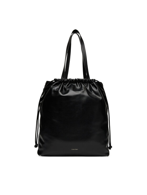 Geantă Calvin Klein Drawstring Tote LV04K3159G Negru