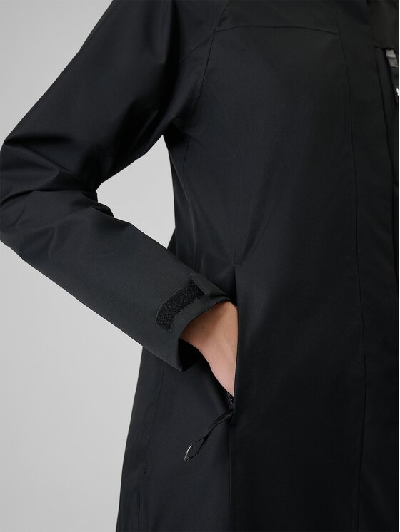 4F 4F Cappotto di transizione 4FWSS26TTJAF1114-20S Nero Regular Fit