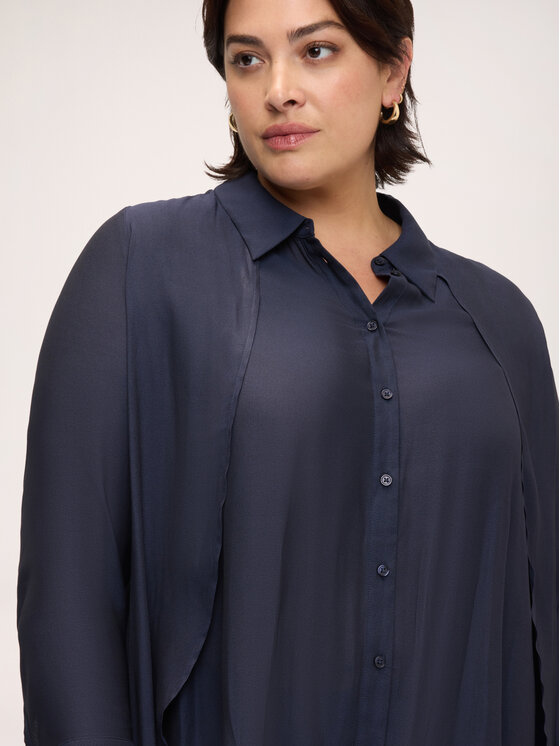 Fiorella Rubino Fiorella Rubino Camicia 5038T001572N034 Blu Over Fit