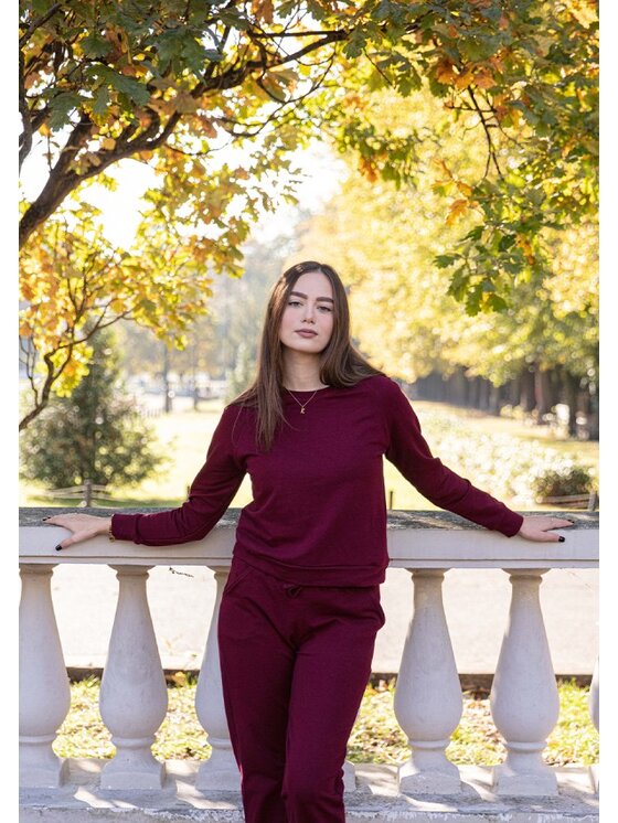 DKaren Sport DKaren Sport Dres Wenezja Bordowy Classic Fit