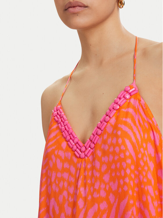 LOLA CASADEMUNT LOLA CASADEMUNT Лятна рокля LS2616030 Оранжев Regular Fit