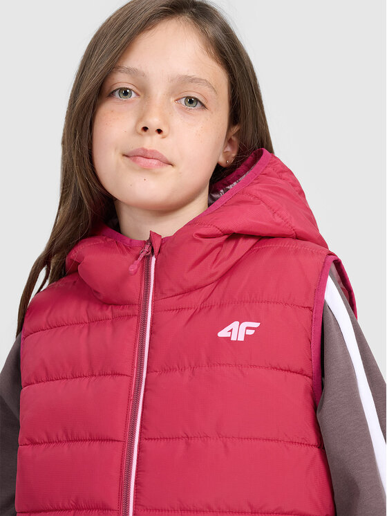 4F 4F Kamizelka OUTERWEAR Różowy Regular Fit