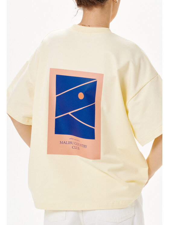 Mirons Mirons T-Shirt Print Beżowy Regular Fit