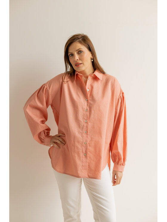 Entelier Entelier Koszula Summer Pomarańczowy Oversize