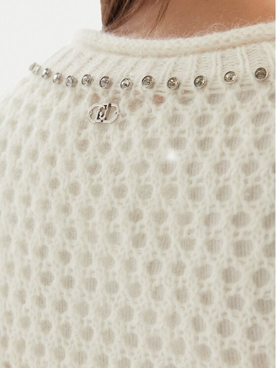 Liu Jo Liu Jo Pulover MF5430 MS039 Écru Relaxed Fit