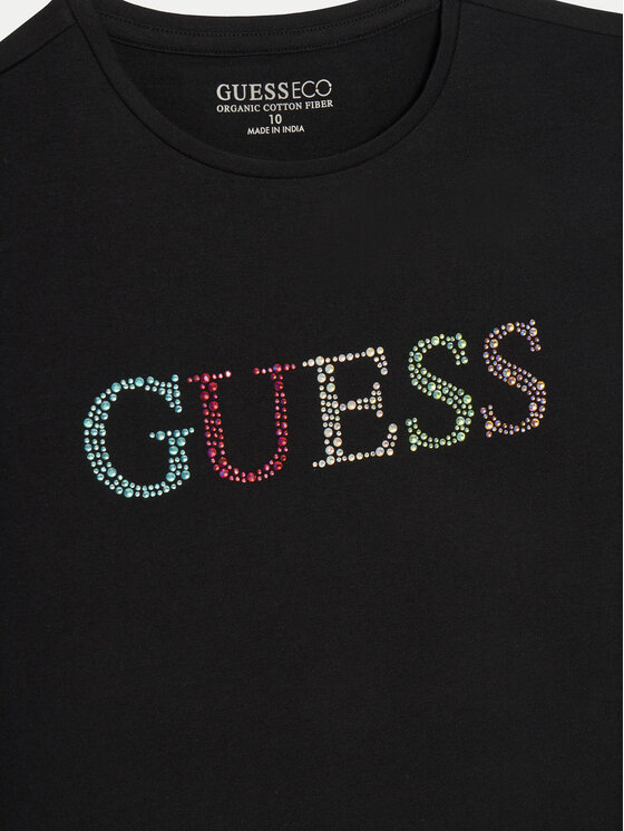 Guess Guess Marškinėliai J5GI38 J1314 Juoda Regular Fit
